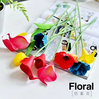 Thời trang hoa tulip đơn giản PU mô phỏng trang trí hoa trang trí hoa anh túc giả hoa cửa hàng cắm hoa trang trí hoa - Trang trí nội thất shop bán đồ dcor bàn học