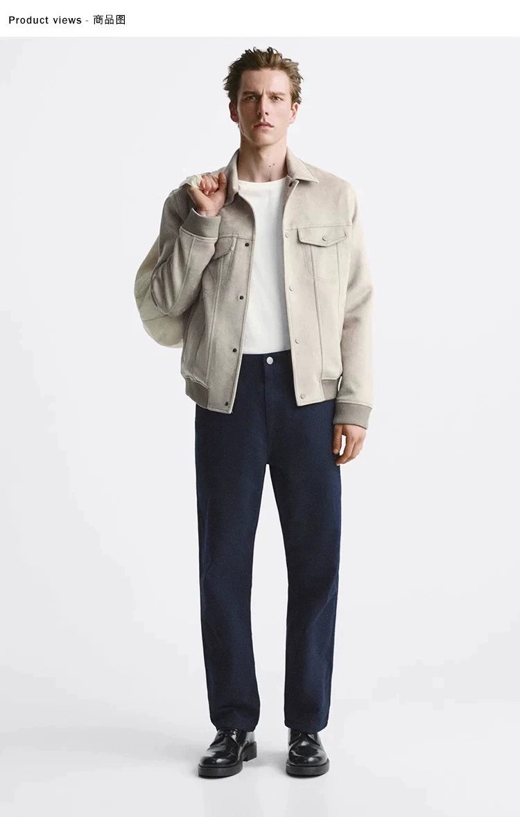 Весенний новый мужской имитационный замшевый жакет 3548685 706 лацк Pocket velvet leather jacket