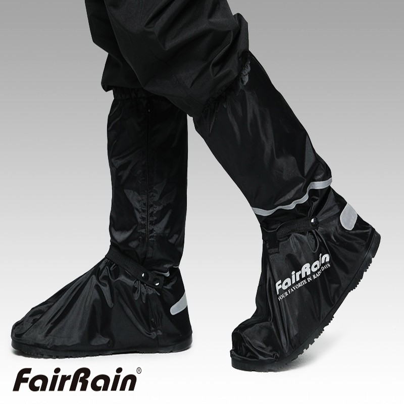 Rain shoe cover men's waterproof non-slip shoe cover rain-proof thick wear-resistant foot cover high tube outdoor Oxford cloth rain boots