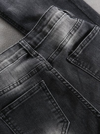 Black and Gray Flared Jeans for Women, Slim Fit, Butt-Lifting, Stretchy, 2026 New Style, High-Waisted, Tight-Fitting, Hip-Enhancing, Bell-Bottom Pants