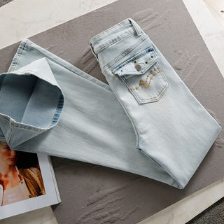 Light-Colored Flared Jeans for Women, Slim Fit, Stretchy, Butt-Lifting, Trendy, New Spring 2026 Style, Petite Bell-Bottom Pants