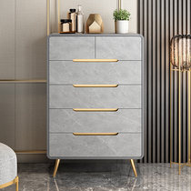 Nordic drawer cabinet simple and modern bedroom light luxury six drawer chest of drawers living room large capacity locker storage cabinet