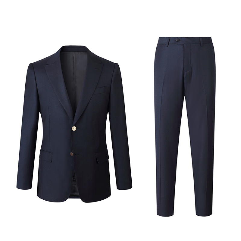 GIEVES CHARLES Bố già Limited Edition Tây Tạng màu xanh nhập khẩu vải thời trang Casual Vàng Buckle Suit Đàn ông