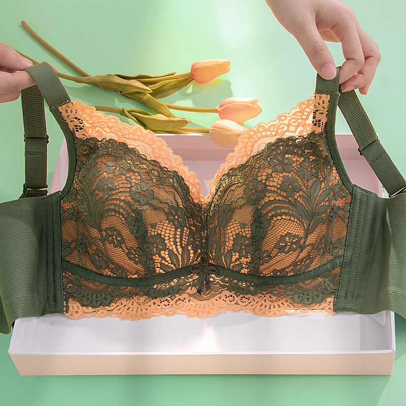 2-pack ultra-thin lingerie women's bra without steel ring thin sexy breathable thin mold cup gather to collect breast bra