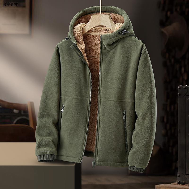 Jeep Men's Lamb Wool Jacket Autumn and Winter New Thickened Warm Cotton Coat High-End Casual Men's Cotton Clothing Trendy Jeep Men's Lamb Wool Jacket Autumn and Winter New Thickened Warm Cotton Coat High-End Casual Men's Cotton Clothing Trendy