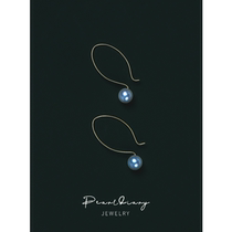 8 5-9mm fresh water round pearl ear clip 18K gold earring earrings earring ear hook female fashion gift for girlfriends