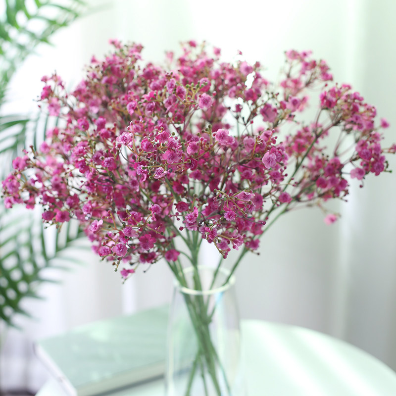 Small freshening simulation flower home living room decoration pendulum design anti-real double layer Full Star single flower bouquet fake flower plastic flowers