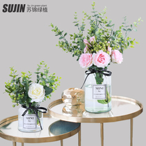 Nordic style ins small fresh rose simulation floral set Creative living room dining table fake flower decoration ornaments