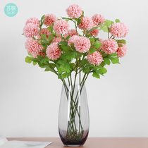 Simulation dandelion hydrangea rose bouquet Living room floor-to-ceiling decoration dried flowers floral art fake flowers silk flowers flower arrangement ornaments