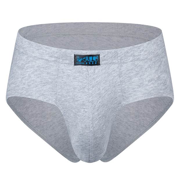 Bốn hộp quà tặng quần lót nam tam giác cao eo cotton trung niên cha già ông béo béo quần short kích thước lớn quần lót dây