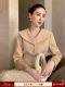 XXNING French retro large lapel small off-shoulder coat, high-end design, age-reducing short coat top
