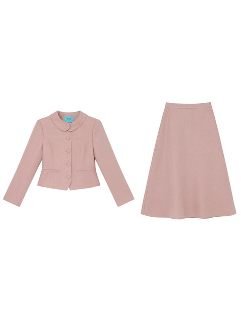 Xxning French-Style Curved Collar Tweed Jacket and Skirt Set for Women, Autumn and Winter, Rich Lady Temperament Two-Piece Set