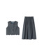 Xxning French Court Style Bow-Decorated Vest and Skirt Set, Feminine, Slimming and Fashionable Two-Piece Set