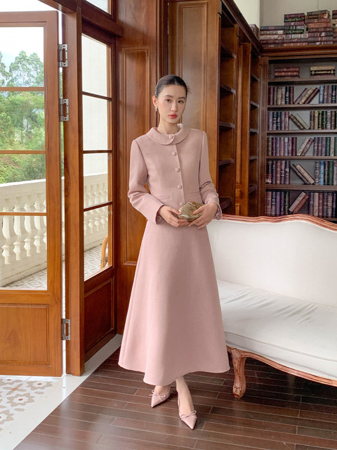 Xxning French-Style Curved Collar Tweed Jacket and Skirt Set for Women, Autumn and Winter, Rich Lady Temperament Two-Piece Set