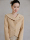 XXNING French retro large lapel small off-shoulder coat, high-end design, age-reducing short coat top
