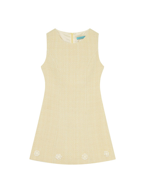 Xxning French-Style Round-Neck Floral Chanel-Style Vest Dress for Women, New Autumn and Winter Age-Reducing Rich Girl Style Dress