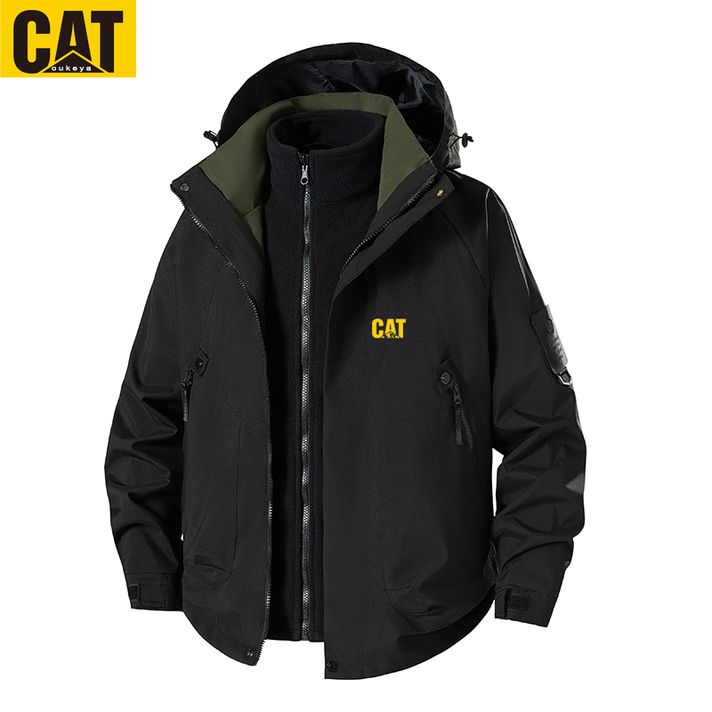 Men's 3-in-1 Jacket with Detachable Fleece Liner, Windproof and Water-Repellent, Suitable for Mountaineering