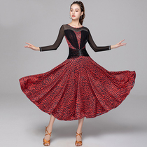 Modern Dance Competition Skirt New Womens Performance Clothing National Standard Waltz Communication Friendship Dance Hot Diamond Dress