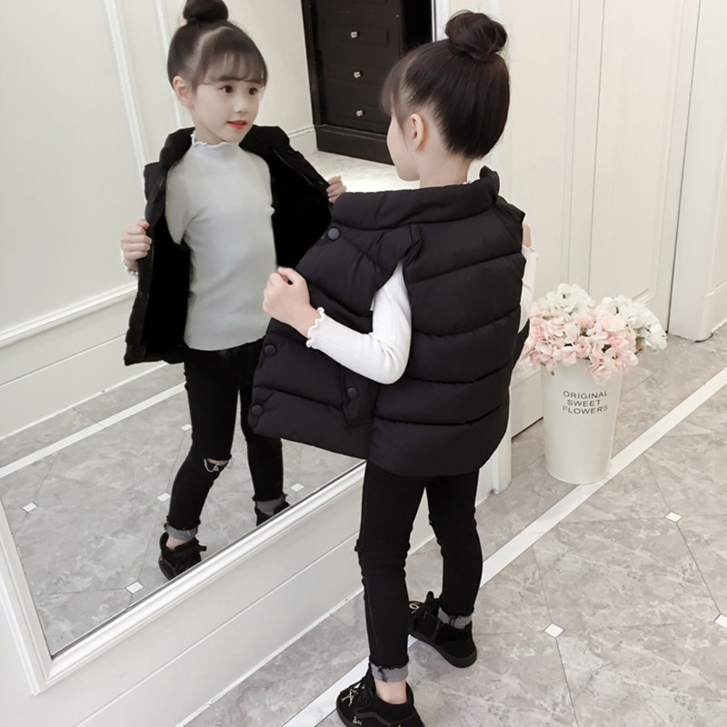 Children's clothing girls' vest autumn and winter 2022 new cotton vest Korean version of foreign style baby children's vest thickened in winter