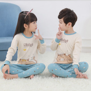 Bé gái nửa cao cổ quần mùa thu hai mảnh bộ childrens đồ lót đáy bông vào mùa thu dễ thương trẻ em và mùa đông.