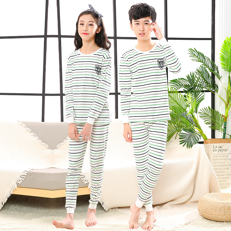 Childrens mùa thu quần áo bộ đồ lót cotton mùa xuân mùa thu / mùa đông nam 3-15 tuổi và phụ nữ trong các trẻ em lớn quần mùa thu thiết bông.