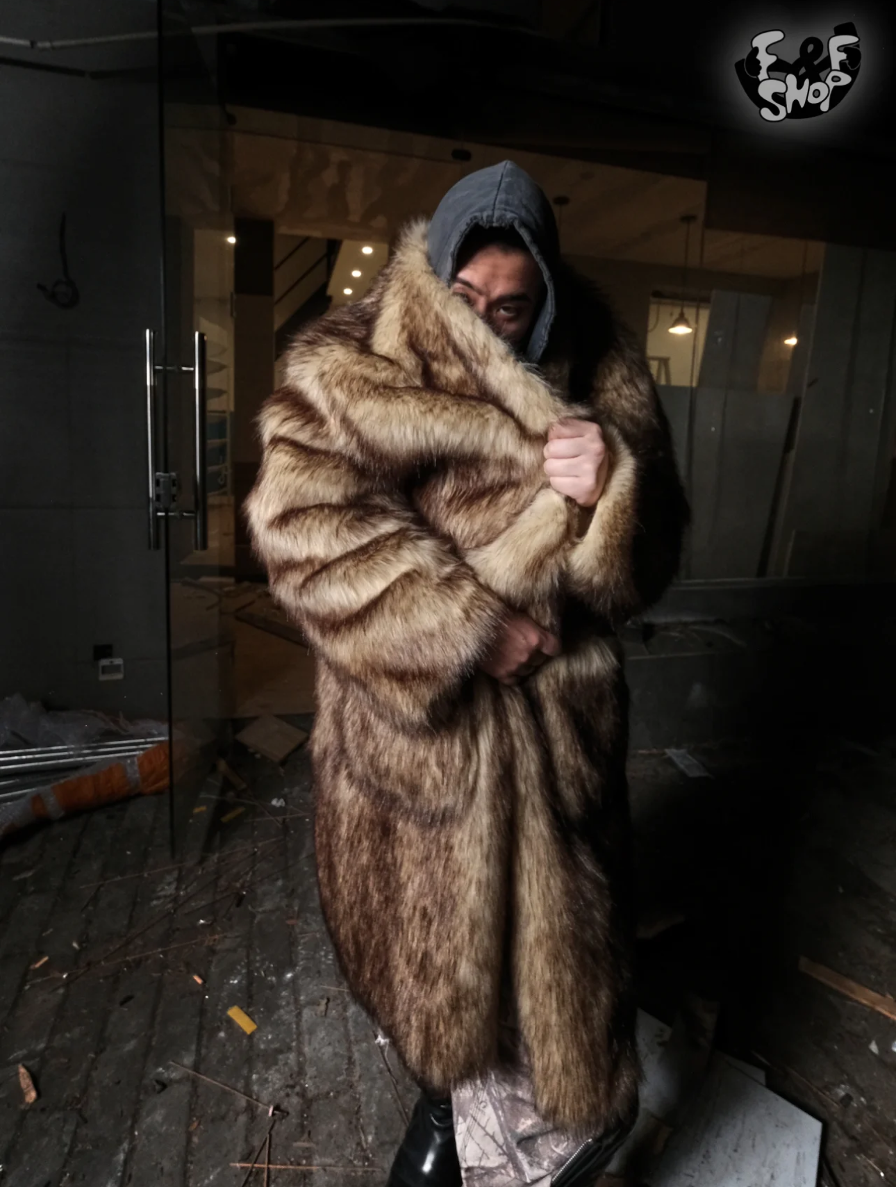 Изделие MRLEE независимый стиль пушистоеOversized пальто осень и зима длительное экологически чистый искусственный мех faux fur