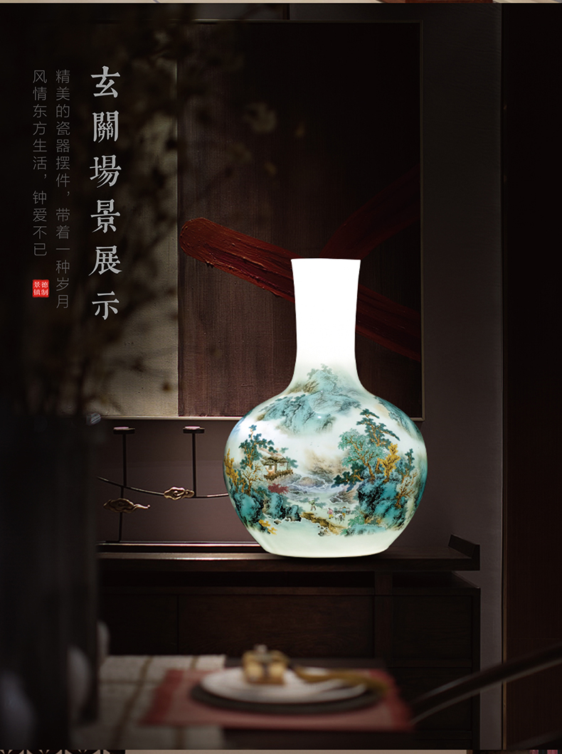 Jingdezhen ceramics thin body big vase Chinese ancient frame sitting room place to live in a TV ark, craft ornaments