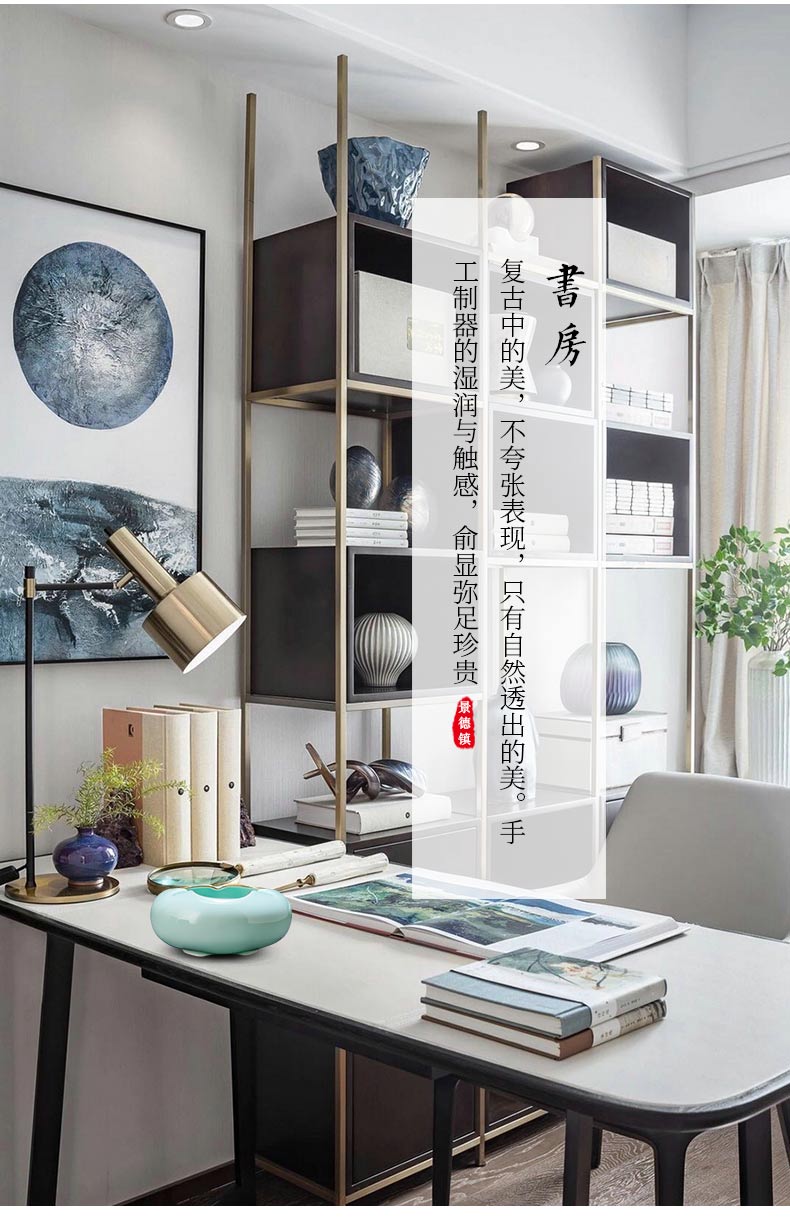 Jingdezhen ceramic fuels the ashtray ideas of new Chinese style household living room office windproof craft ornaments