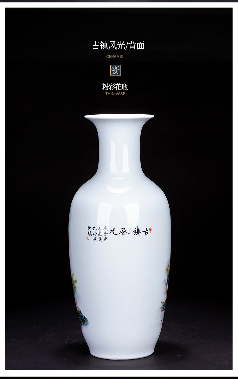 Large Chinese blue and white porcelain vase of jingdezhen ceramics sitting room place, TV ark, home decoration flower arrangement