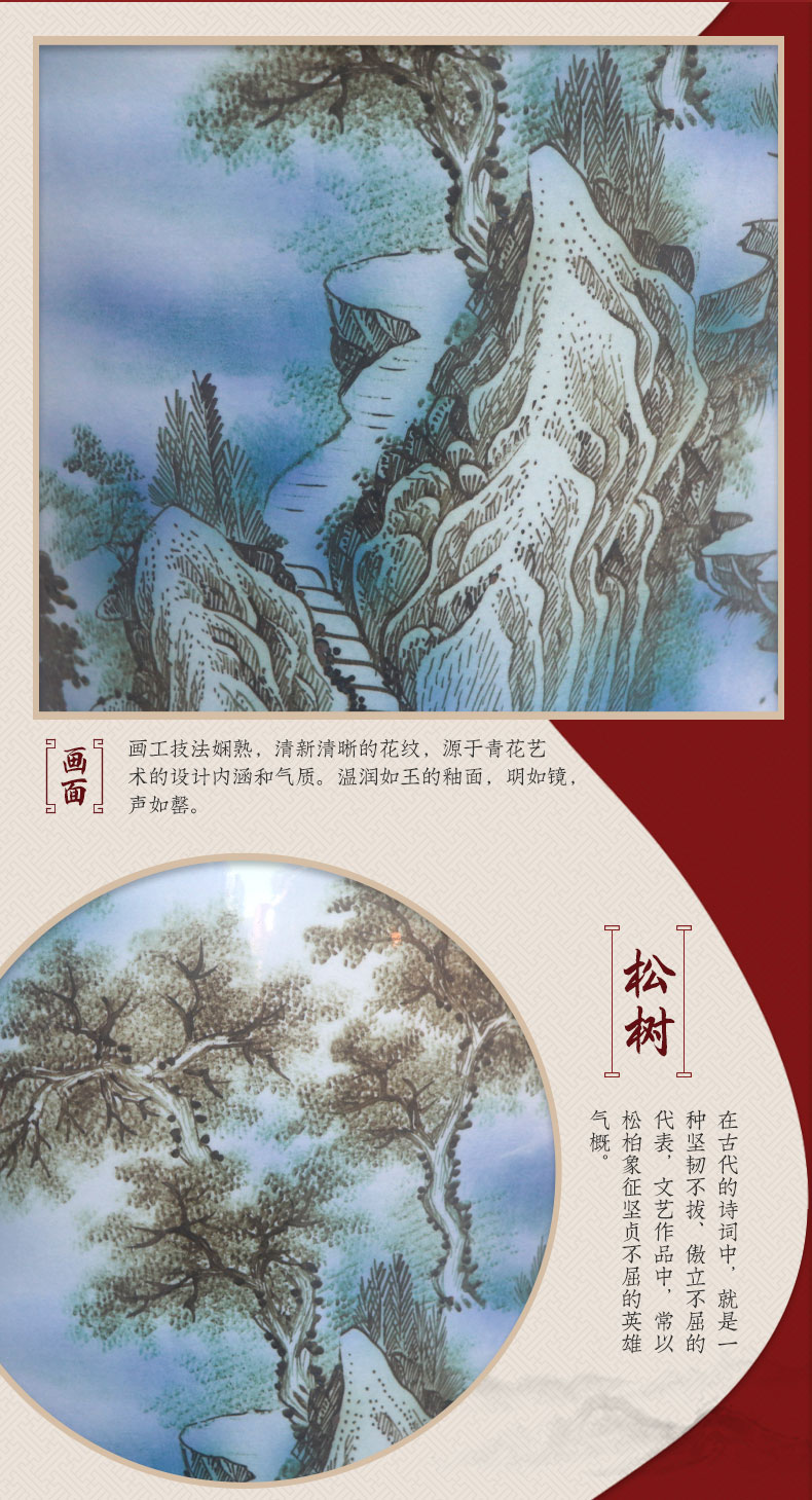 Jingdezhen ceramics of large vases, hand - made hotel opening gifts sitting room place of blue and white porcelain household act the role ofing is tasted