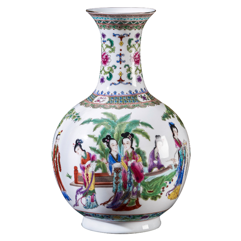 Jingdezhen ceramic hand - made paint had Chinese vase rich ancient frame sitting room office handicraft furnishing articles