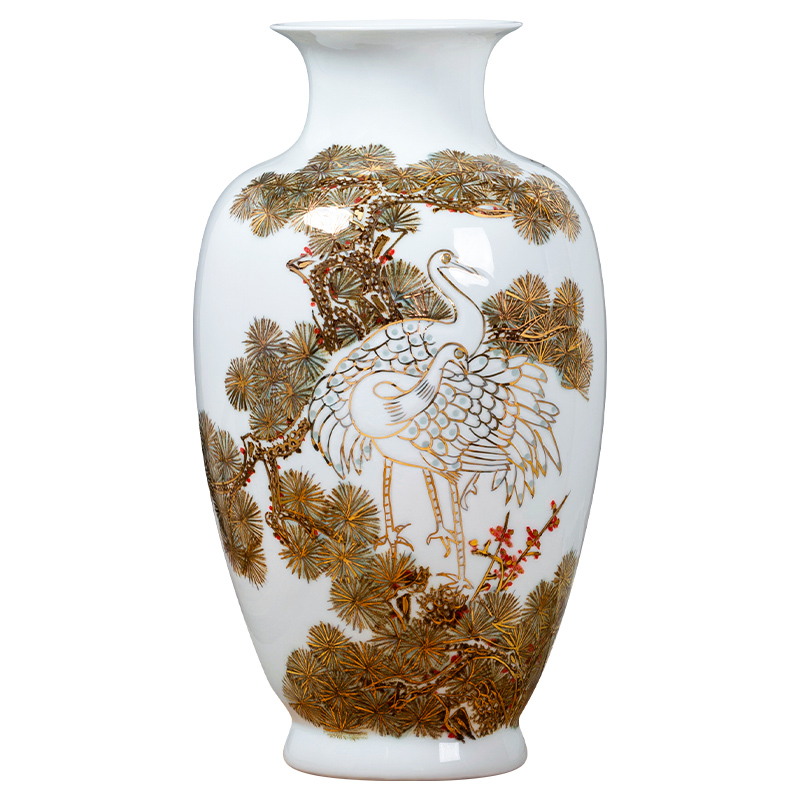 Jingdezhen ceramic paint hand - made vases furnishing articles sitting room flower arranging office of new Chinese style decoration porcelain arts and crafts