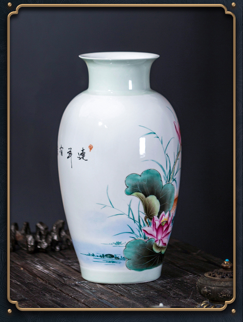 The Master of jingdezhen ceramic hand - made vases, new Chinese style porch desktop decoration flower arrangement sitting room home furnishing articles