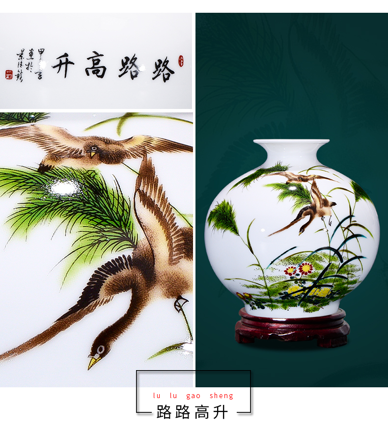 Jingdezhen ceramics floret bottle furnishing articles flower arranging pomegranate bottle wine TV ark, sitting room adornment of Chinese style household