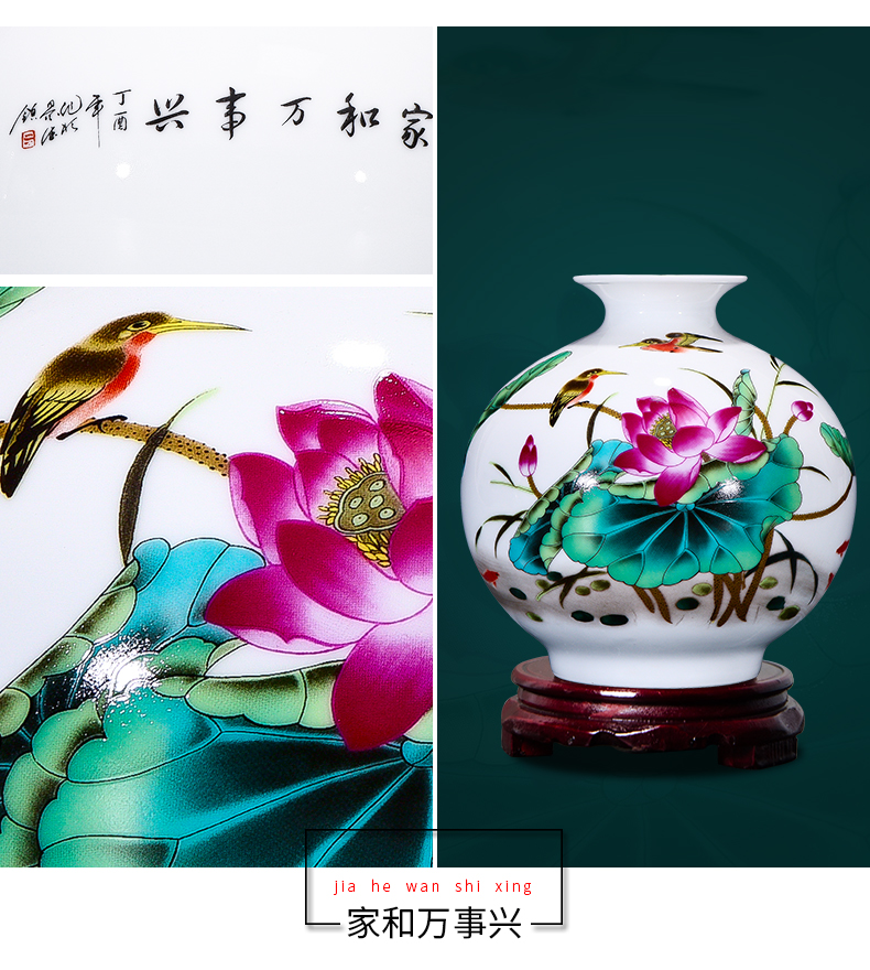 Jingdezhen ceramics floret bottle furnishing articles flower arranging pomegranate bottle wine TV ark, sitting room adornment of Chinese style household