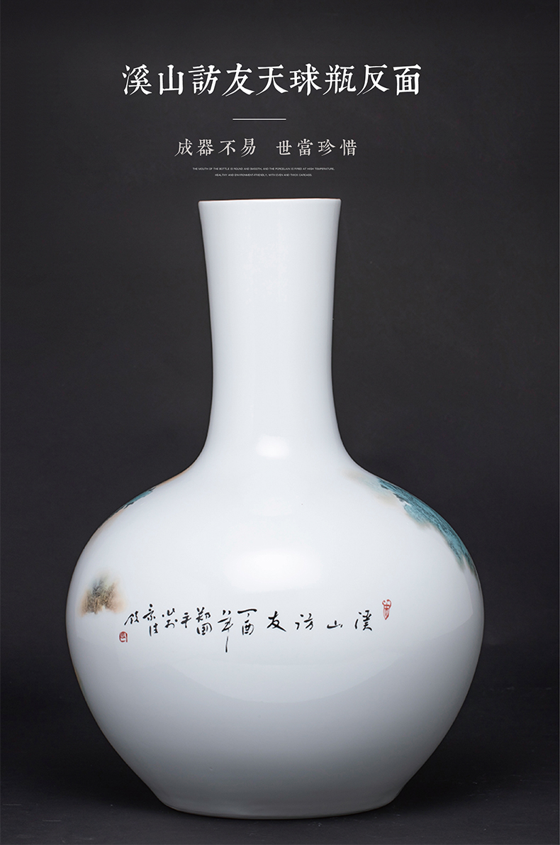 Jingdezhen ceramics thin body big vase Chinese ancient frame sitting room place to live in a TV ark, craft ornaments