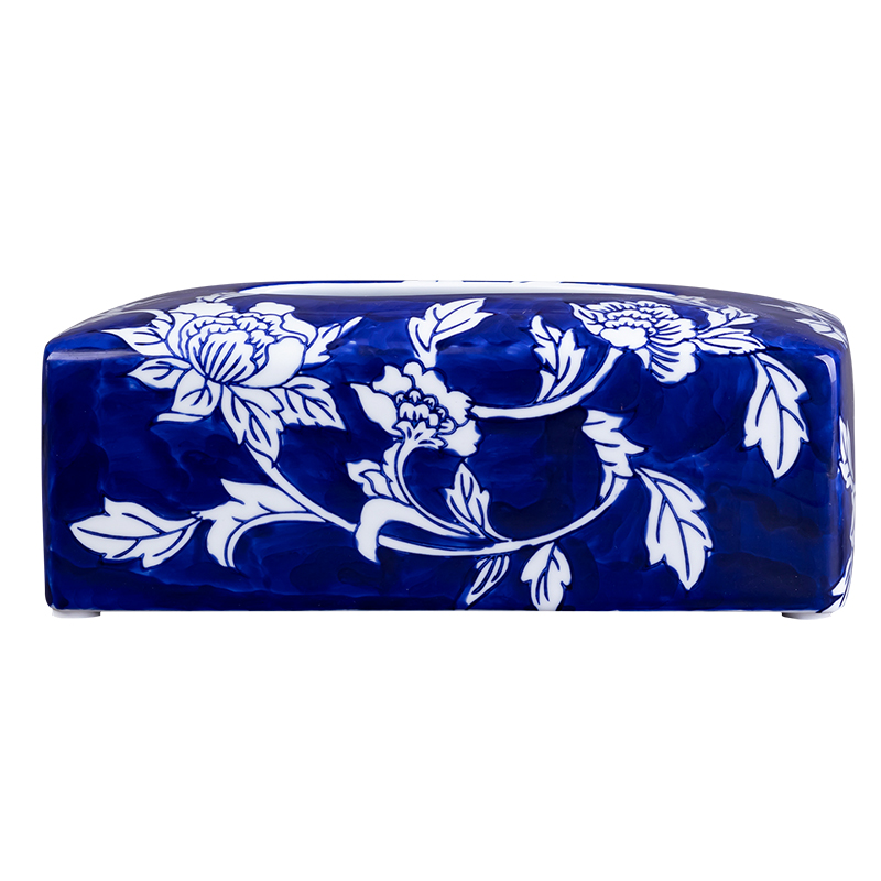 The New Chinese hand - made porcelain of jingdezhen ceramic tissue box furnishing articles home sitting room tea table decoration simple ideas