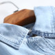 European and American thin Tencel cotton denim shirt women's mid-length solid color sun protection clothing large size loose distressed over-the-knee top