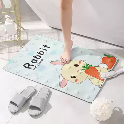 Bathroom non-slip mat shower room home bath mat dressing room with suction cup anti-drop waterproof mold cartoon cute