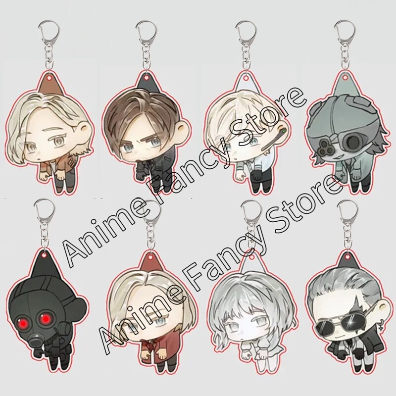 Resident Evil Fan Acrylic Keychain Leon Weiskirchen Q Version Pendant Two-Dimensional Game Peripheral Accessory