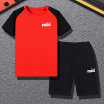 Childrens clothing Foreign Trade Tail Boys summer dress cotton suit in the gas of large boys handsome sports summer short sleeves