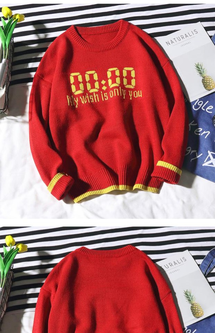 Mẫu áo thu đông 2018 nam cổ tròn cơ sở áo len ấm áp áo len áo len học sinh bf thanh niên hoodie nam