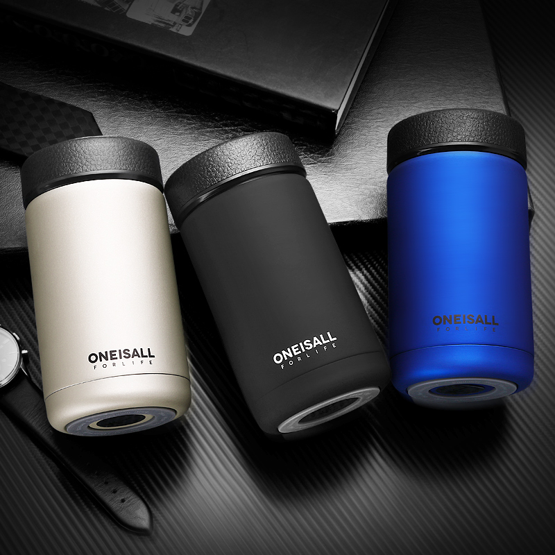 Insulation cup Tea cup Men's drop-proof water cup Personal portable 304 stainless steel compact car high-grade