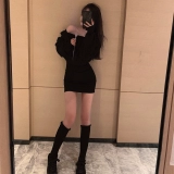 Летний однотонный сексуальный милый комплект с капюшоном для отдыха, толстовка, платье, коллекция 2021, облегающий крой, с акцентом на бедрах