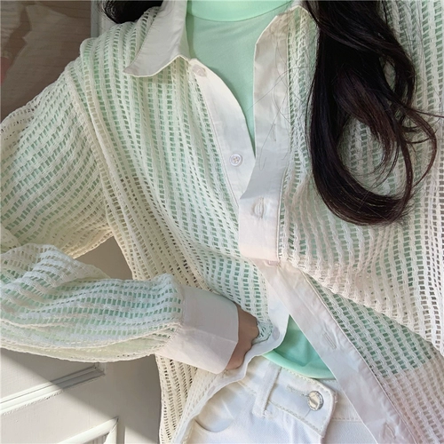 Летний многоцветный цветной приятный телу лонгслив, коллекция 2021, высокий воротник, облегающий крой