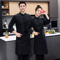 Черный лонгслив, фартук