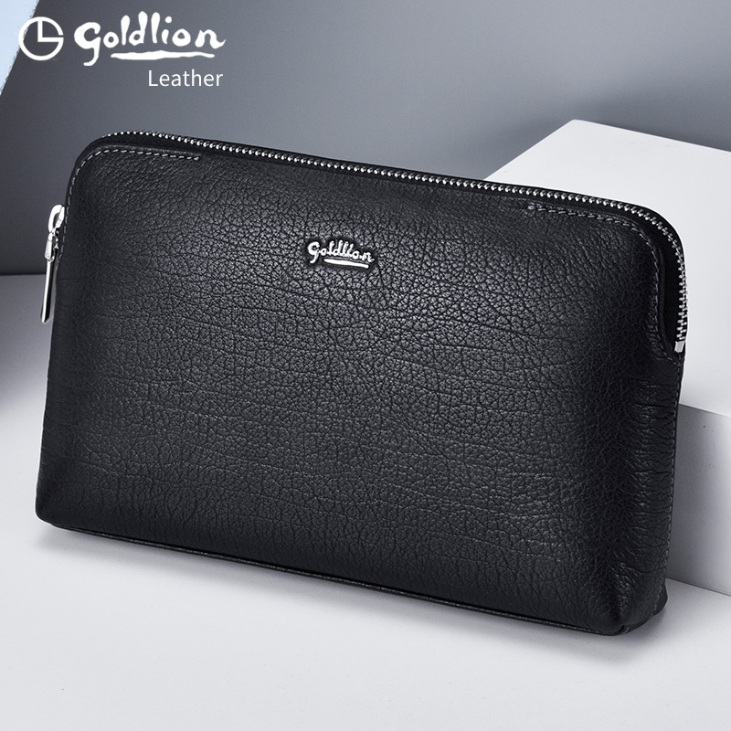 Kinley Comes Men's Bag Hands Bag Men Luxury Real Leather Big Capacity 2022 New Bull Leather Light Luxury with Bag Tide