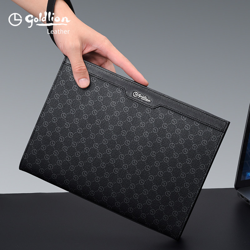 Kinley to handbags the men's 2023 new luxury brands high-end business nameplate large-capacity men's envelopes bag-Taobao