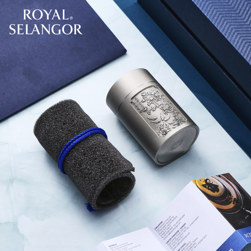Royal Selangor Handmade Tinware Household Tea Canister Portable Sealed Travel Moisture-Proof Small Tea Canister with a High-End Feel