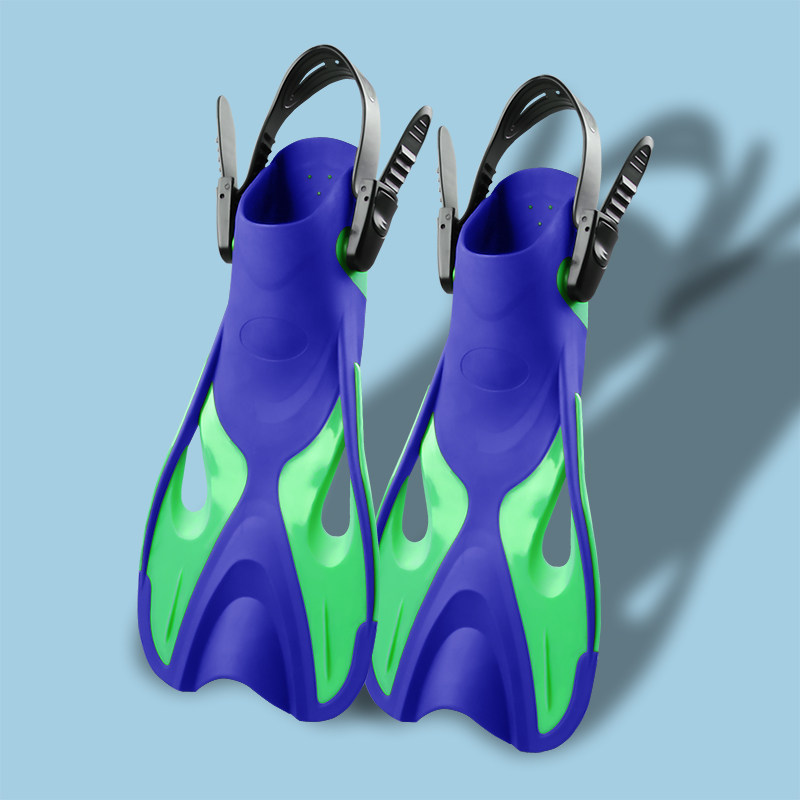 Open heel multi-purpose adjustable children's diving fins short fins swimming shoes snorkeling training fins 24-35 yards